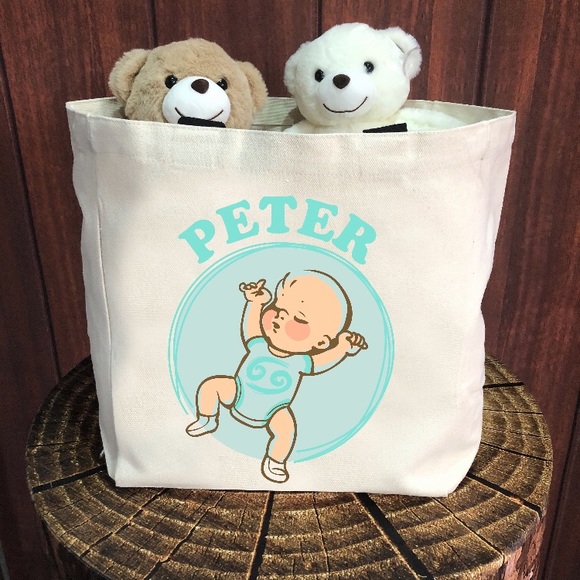 Personalized Baby Zodiac Signs Tote Bag - Picture 2 of 13